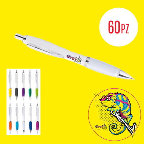 Penna sfera bianca 60pz