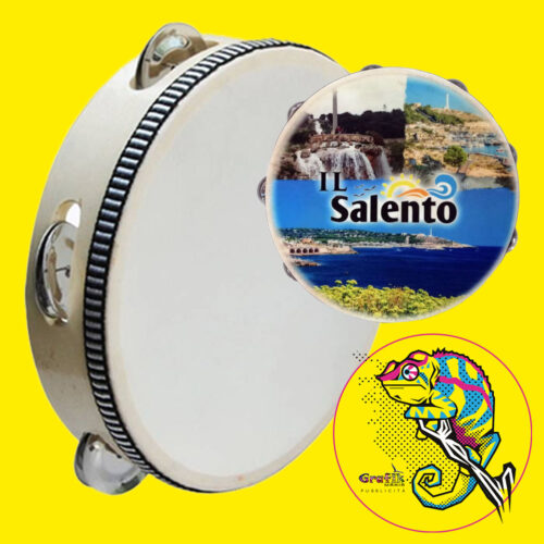 Tamburello Salentino 10 cm con stampa UV
